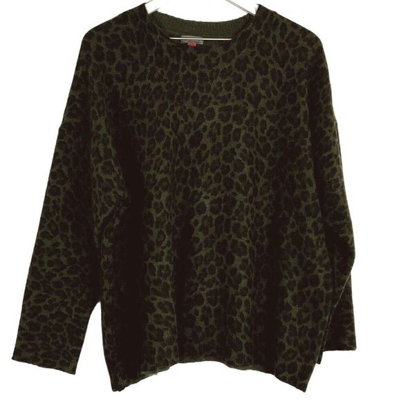Vince Camuto Elegant Leopard Print Sweater, size 1X - Picture 3 of 8